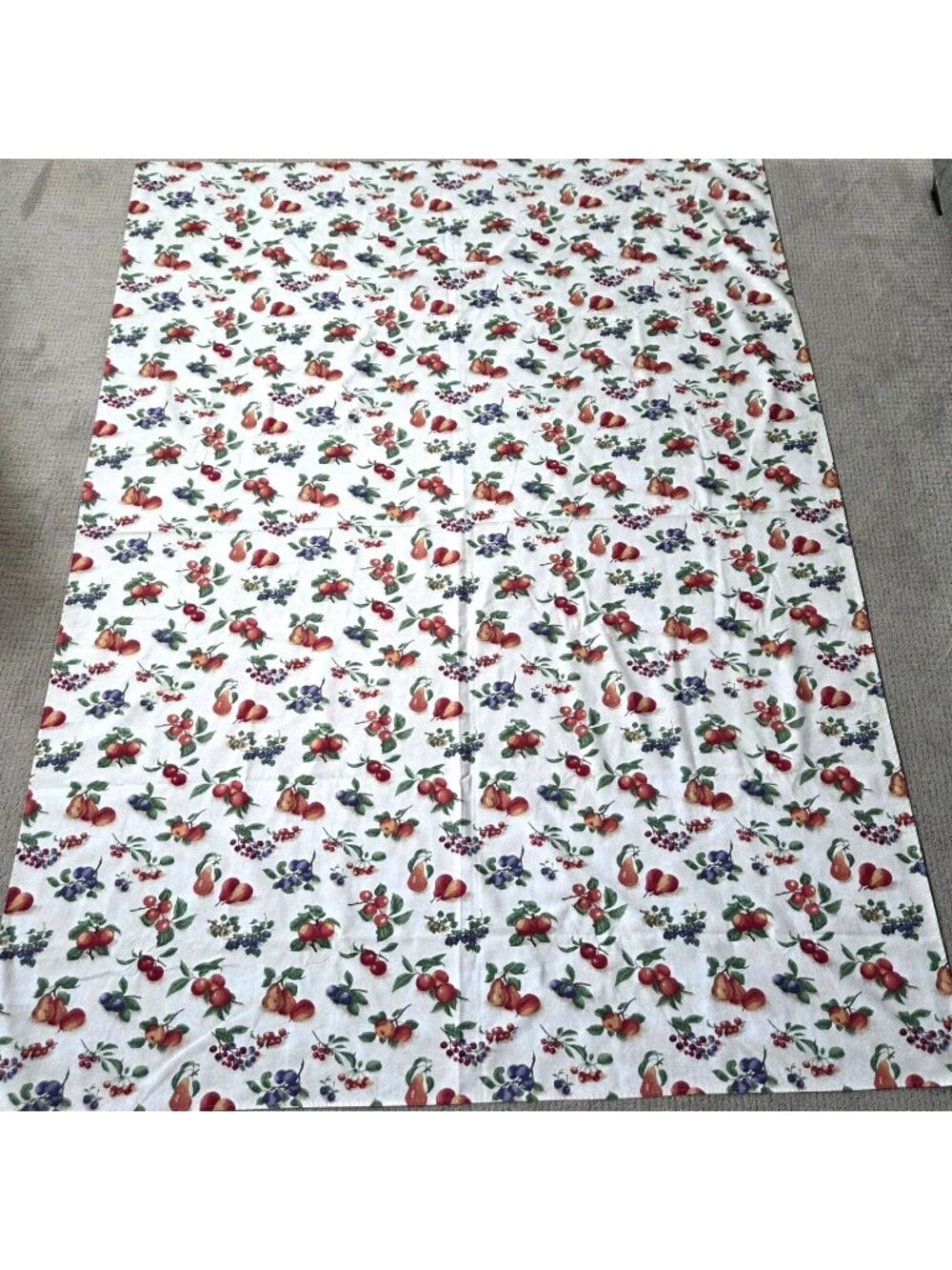 Longaberger Fruit Medley Tablecloth 83"X60" Rectangle Cottage Country